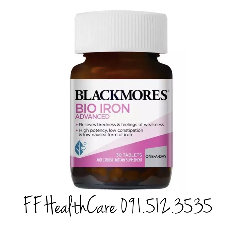 Viên Uống Bổ Sung Sắt Blackmores Bio Iron 30 Viên Úc