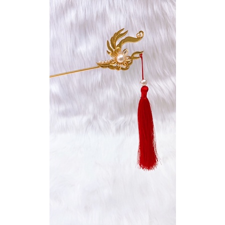 Trâm Cài Tóc Cô Dâu Áo Dài - Vân Mây - Cài Trái