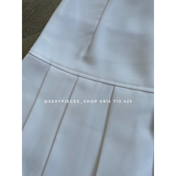 ✅Chân váy xoè xếp ly to màu trắng đen có quần trong-Ảnh thật 100% | BigBuy360 - bigbuy360.vn