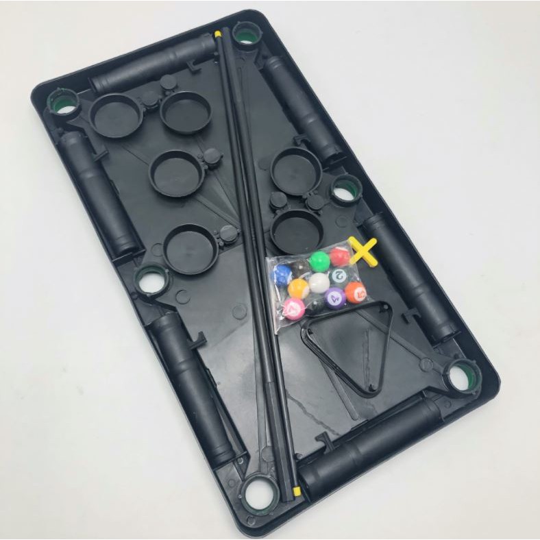 Bộ Đồ Chơi Bi a Mini - 10 viên Bida Đánh Số - Mặt bàn Nỉ Chất Lượng Cao - Kích thước 44*25*15 cm - MEOMEOSHOP2021