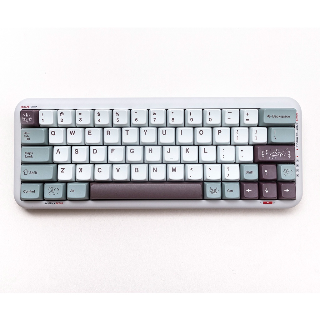 GMK November Fog  Keycaps 143 Keys PBT Material MDA profile Suitable For 61/68/71/84/87/96/104 And Other Mechanical Keyboards