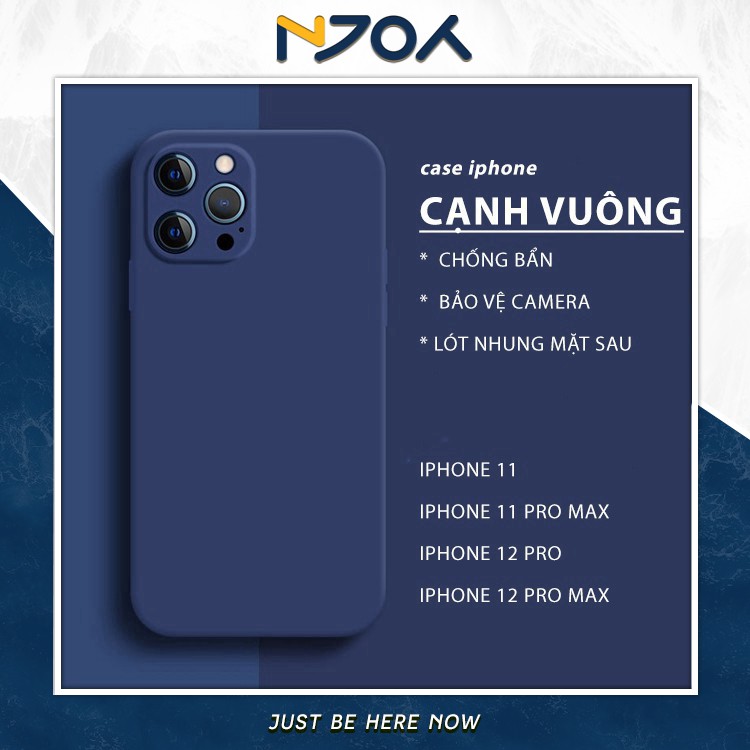 Ốp Lưng Nhám Viền Vuông Chống Vân Tay SMOOFOAM Lót Nhung Cực Êm Cho iPhone 11 Pro Max 12 Pro Max 13 Pro Max Njoyshop