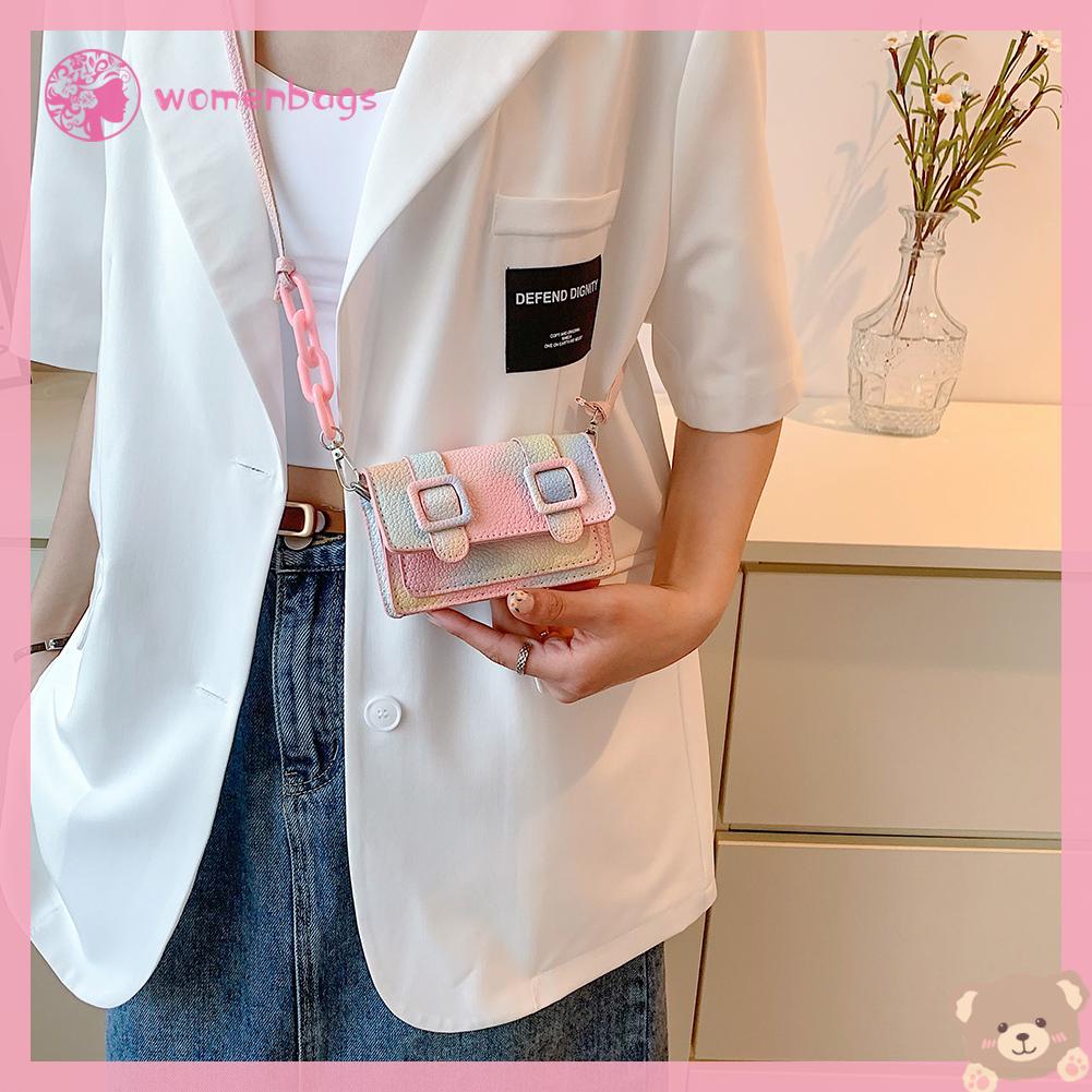 ✿ Wb ✿ Túi Đeo Chéo Da Mini Thời Trang Cho Nữ✿