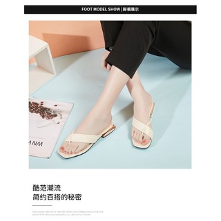 sandal lê 2cm quai da mềm xỏ ngón