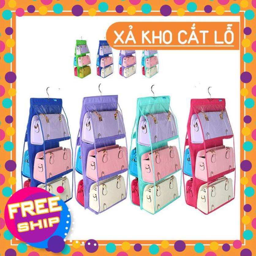Túi treo giỏ xách 6 ngăn loại dày, bền giúp bảo vệ túi sách sạch sẽ