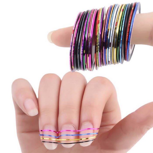 Phụ kiện trang trí móng Set line 30 màu
