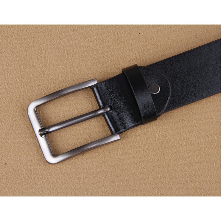 Thắt lưng da, Dây nịt đục lỗ nam trẻ trung màu đen 1830 pon.mens hà nội hcm