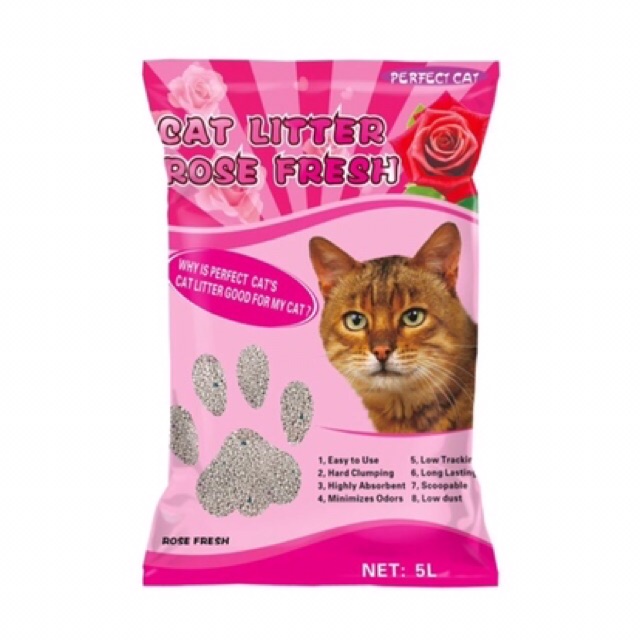 Cát vệ sinh cho mèo CAT LITTER - Perfect Cat (Khử mùi và vón siêu tốt)