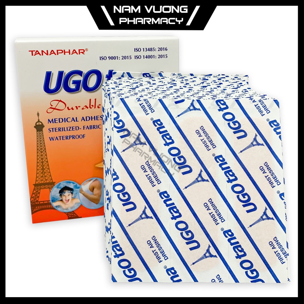 Băng Gâu UGOtana dán vết thương, Băng Y tế sơ cứu vết thương , Băng dán cá nhân Urgo, - Hộp 102 Miếng