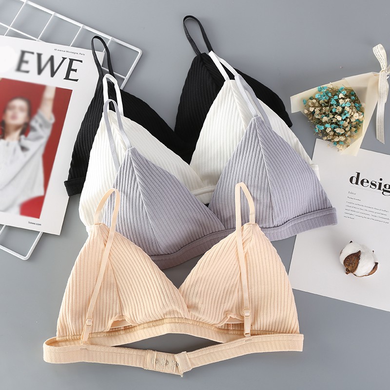 Áo ngực nữ dạng ống màu trơn cổ chữ V gợi cảm