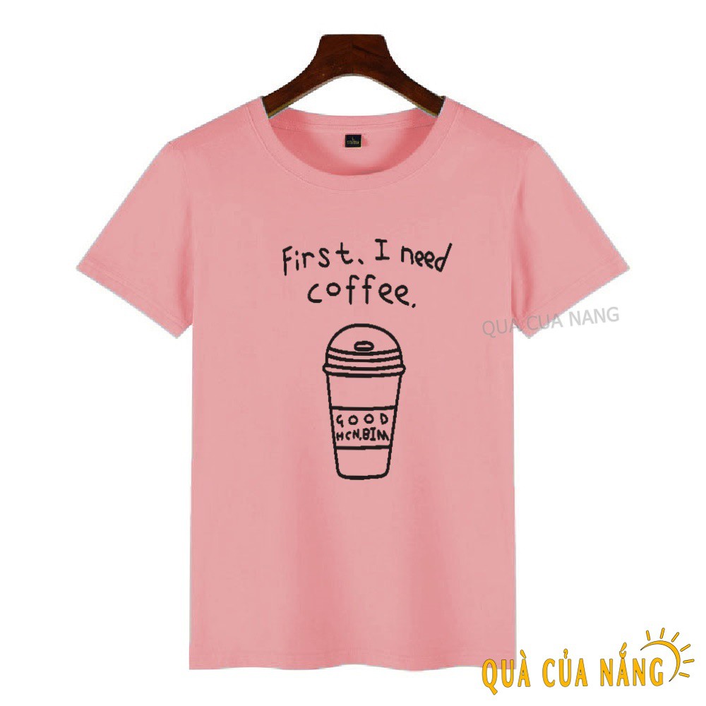 12 Màu - Áo Thun Nữ In Hình I Need Coffee Dễ Thương AT-320 ( 12 Màu ) | BigBuy360 - bigbuy360.vn