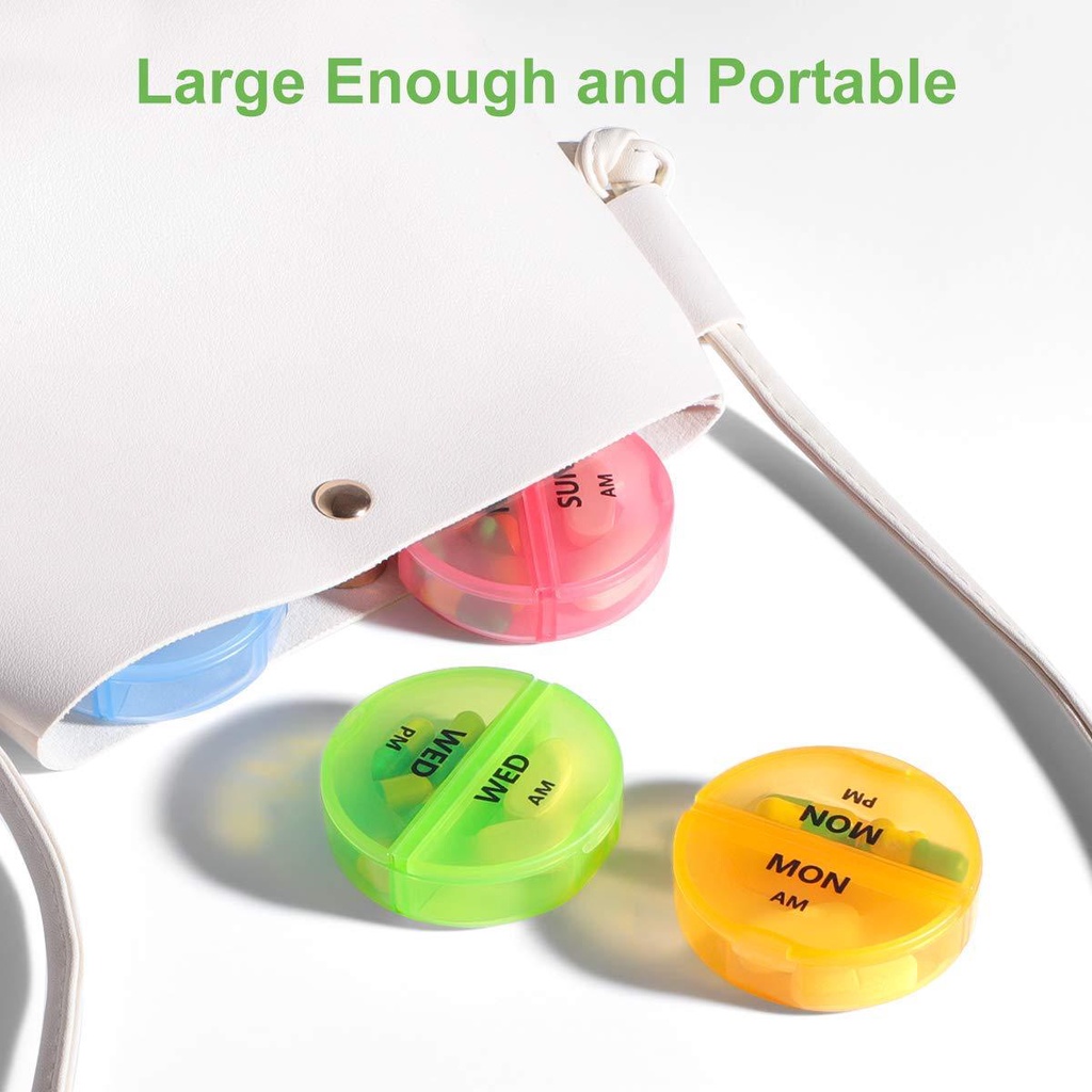 Hộp Đựng Thuốc 7 Ngày Dung Tích Lớn Chống Thấm Nước