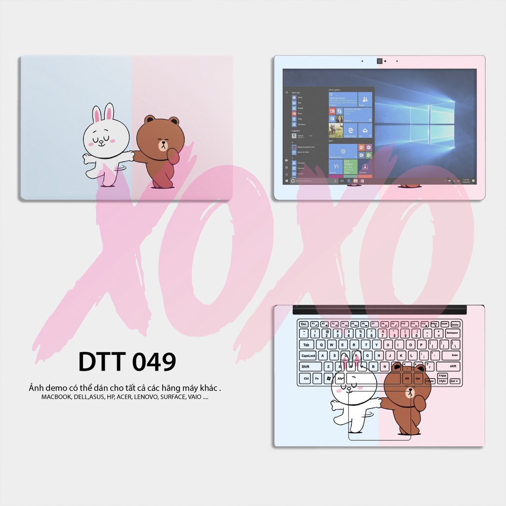 Miếng Dán Skin Laptop Gấu Nâu - Decal Dán cho Dell, Hp, Asus, Lenovo, Acer, MSI, Surface,Vaio, Macbook