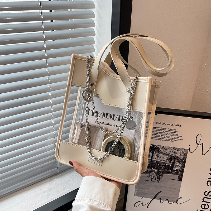 IELGY Túi Đeo Vai jelly Trong Suốt Thời Trang Dễ Phối Đồ Cho Nữ