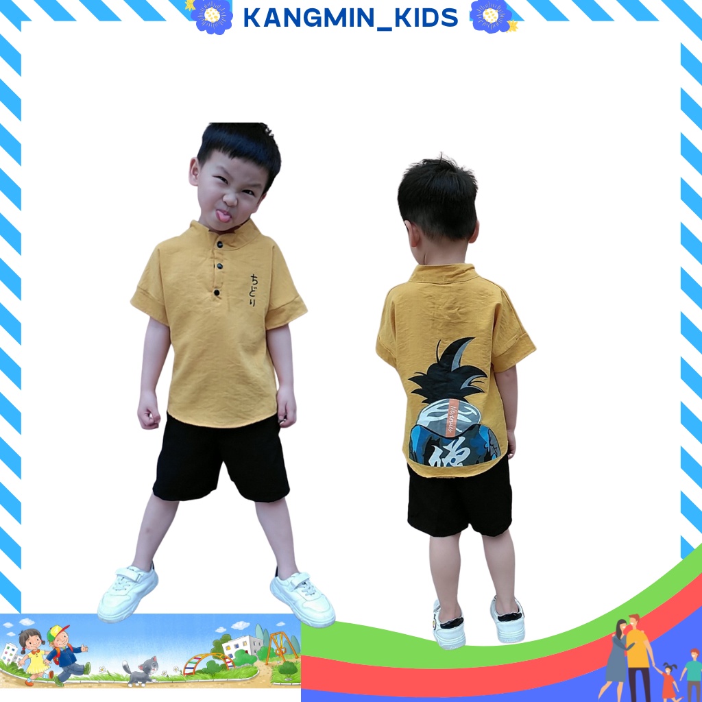 Đồ bộ thể thao bé trai kangmin kids, quần áo bé trai chất đũi in hình Suduku xuất xịn QETE011, quần áo trẻ em từ 7-28kg