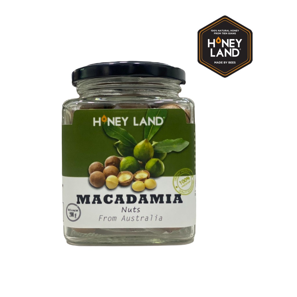 Hạt Macadamia sấy nứt vỏ HONEYLAND 200g