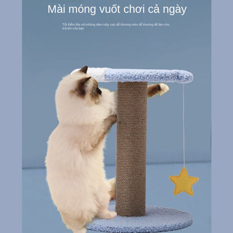 Trụ cào cho mèo mài móng nhảy nền tảng cây tích hợp giá đỡ sisal Bệ vật nuôi ván leo khung