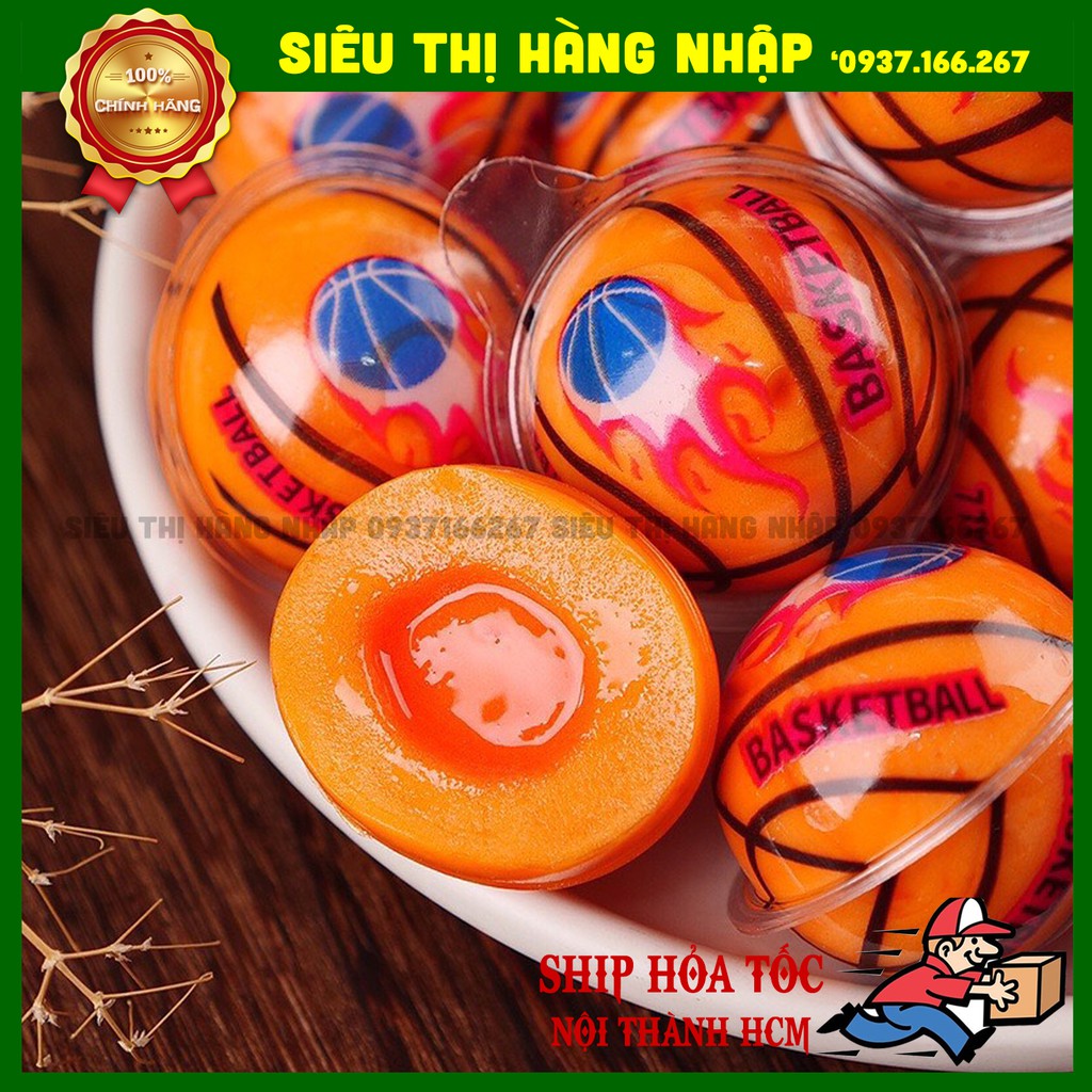 Kẹo có nhân quả bóng đá/ quả bóng rổ/ người nhện Halloween siêu thơm ngon