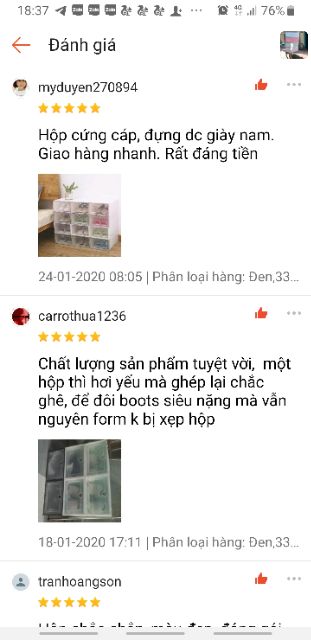 COMBO 5 / 10 HỘP ĐỰNG GIÀY NẮP NHỰA TRONG SUỐT [TẶNG TÚI HÚT ẨM / SIZE LỚN / CHỌN MÀU]