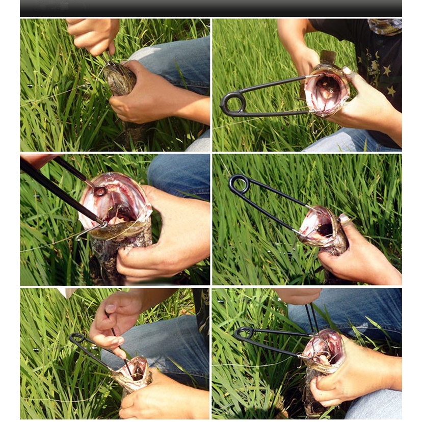 Set 2 Dụng Cụ Mở Miệng Cá Bằng Thép Không Gỉ