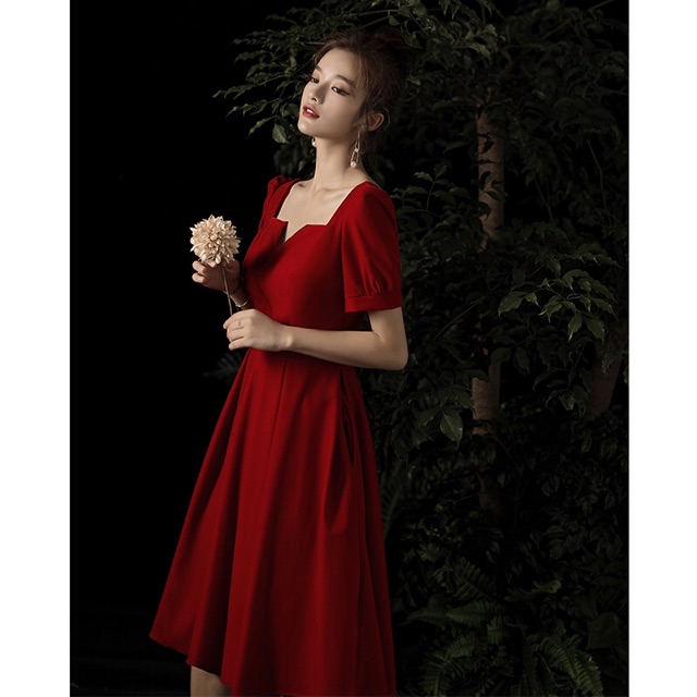 [FREESHIP 50K] váy thiết kế đỏ đô Redrose sang chảnh | BigBuy360 - bigbuy360.vn