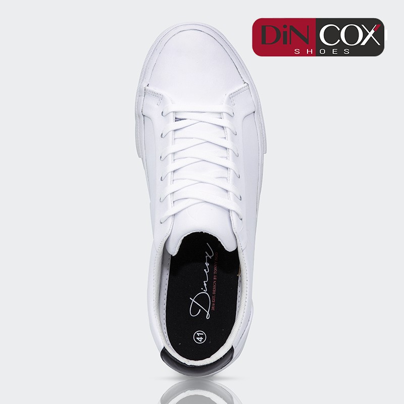 Giày Sneaker Da Unisex DINCOX D20 Năng Động Cá Tính White/Black