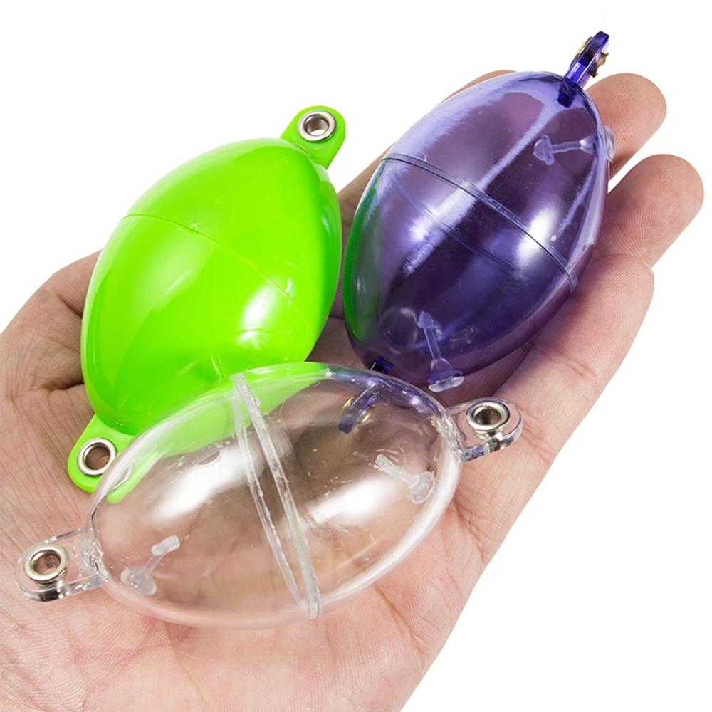 Set 5 Phao Nổi Câu Cá Bằng Nhựa ABS Màu Xanh Lá / Tím / Trong Suốt