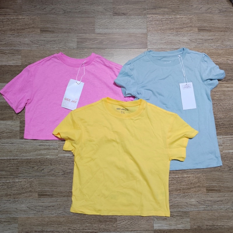 Áo phông trơn bé gái 100% cotton xuất dư xịn.