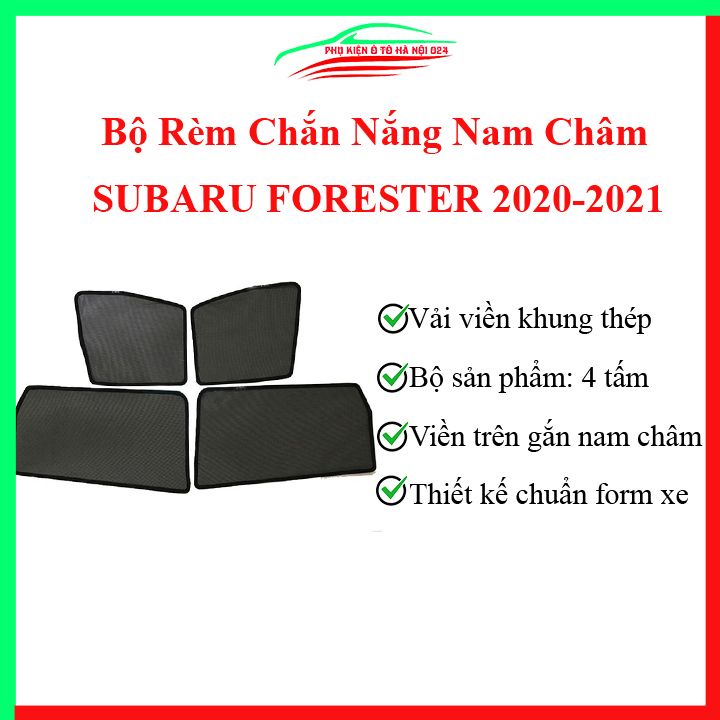 Bộ rèm chắn nắng Subaru Forester 2020-2021 cố định nam châm thuận tiện