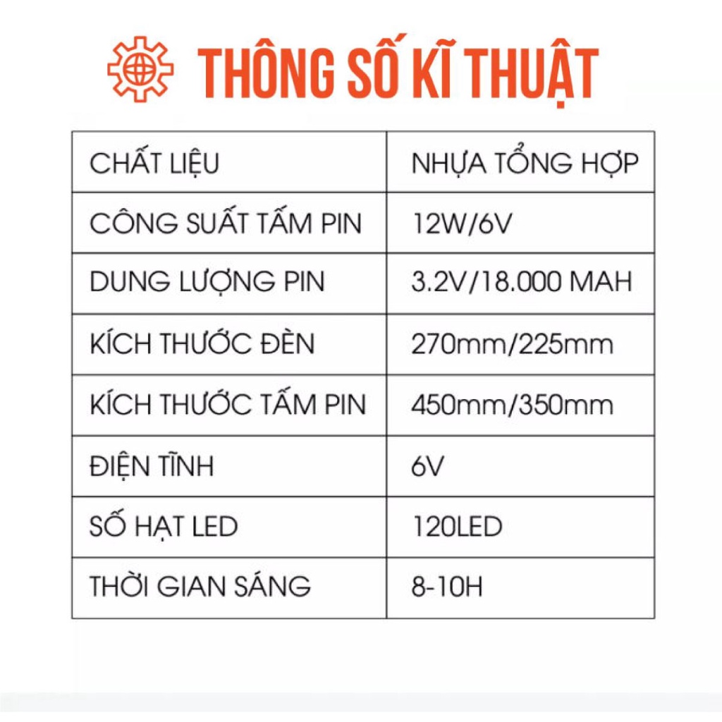 Đèn pha năng lượng mặt trời công suất 60W Chính Hãng Tiết Kiệm Điện tuổi thọ 10 năm