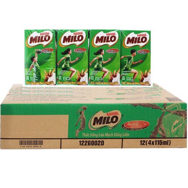 Thùng 48 Hộp x 115ml Milo Thức Uống Lúa Mạch...