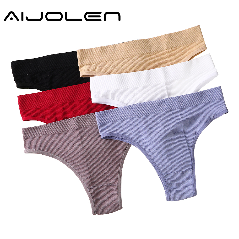 Quần Lót Aijolen Cotton Màu Trơn Không Đường May Dành Cho Nữ