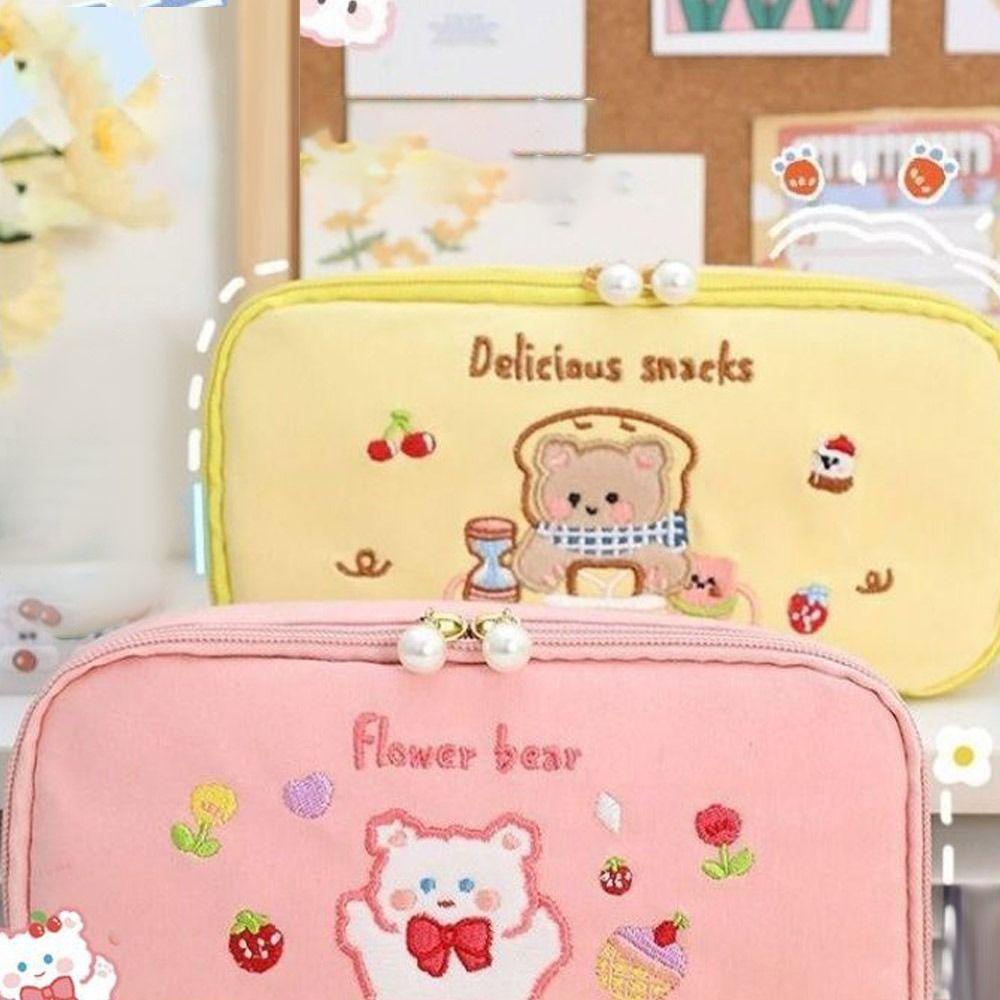 UUMIR Túi Đựng Bút Cỡ Lớn Họa Tiết Hoạt Hình Đơn Giản Ốp