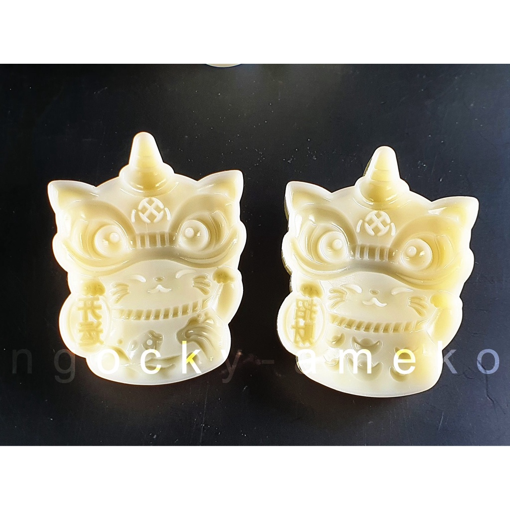 NQ50-018 - KHUÔN LÒ XO BÁNH TRUNG THU/ BÁNH DỨA  HÌNH MÈO MÚA LÂN 5OG