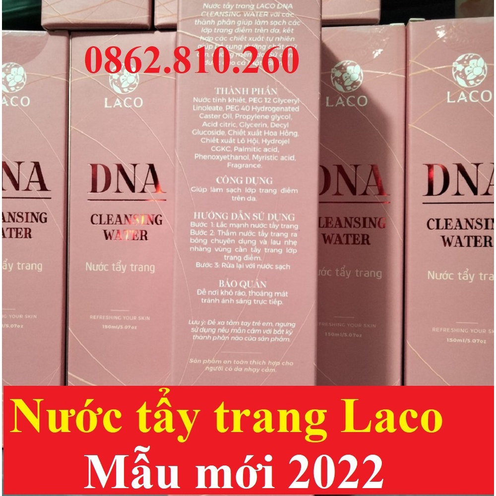NƯỚC TẨY TRANG DNA MAROSA CLEANSING WATER LACO, dùng cho mọi loại da làm sạch sâu, dưỡng ẩm giúp da sáng trắng