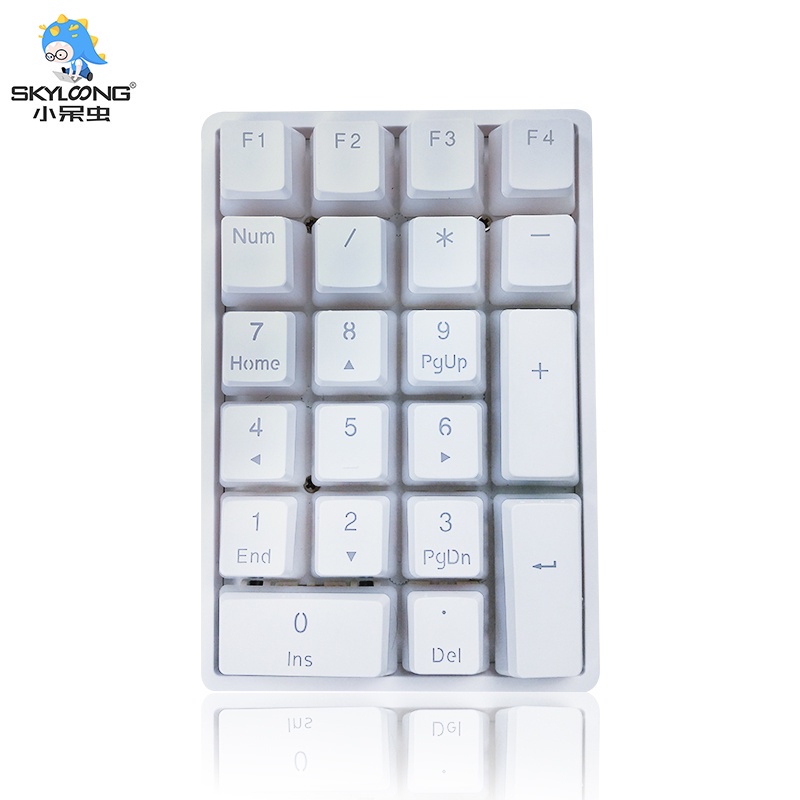 Bàn phím cơ PBT không dây Bluetooth 21 phím nhiều màu sắc cao cấp