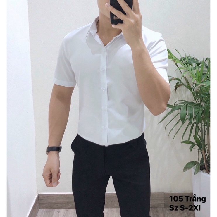 SƠMI TRẮNG CỘC TAY ACOOLA VNXK VẢI TRƠN CHỐNG NHĂN GIÁ TẬN XƯỞNG