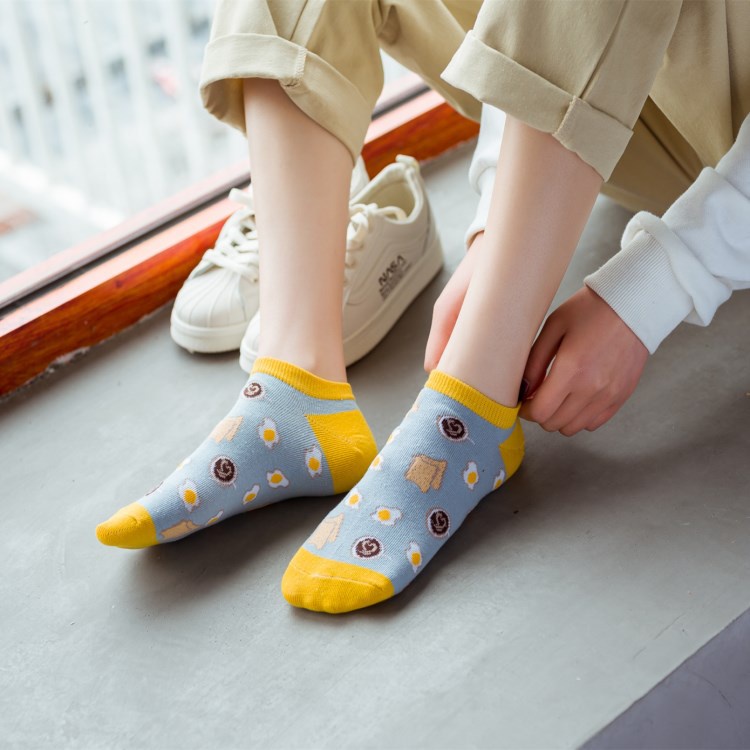 Tất vớ ngắn hình trứng ốp la, quả thơm dễ thương