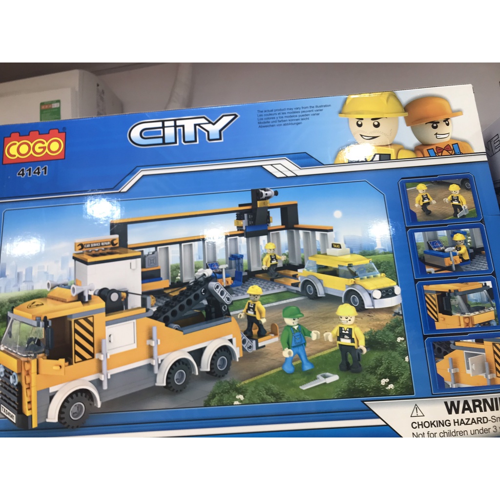 Lego COGO City - Trạm Cứu Hộ Xe Thành Phố 609 PCS