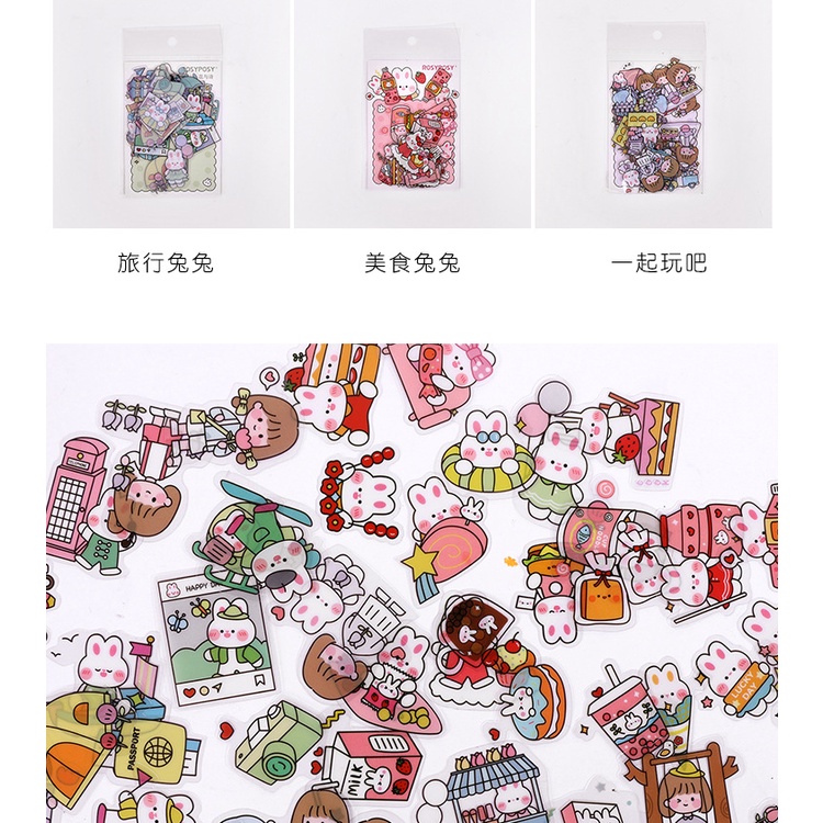 Miếng dán trang trí hình hoạt hình dễ thương