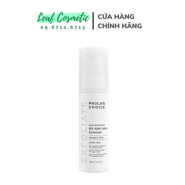 Lotion loại bỏ tế bào chết Paula's Choice Skin Perfecting 8% AHA Lotion 100ml 2060