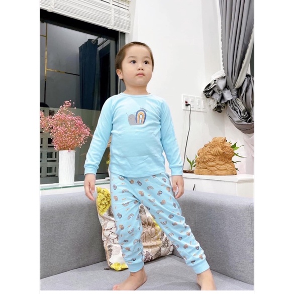 Bộ thu đông Lullaby bé trai chất dày, Bộ lulaby hoạ tiết đáng yêu cho bé NH108B