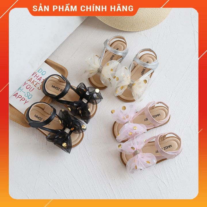 Sandal cho bé gái dép sandal mùa hè cho bé dép quai hậu thắt nơ siêu xinh hàng Quảng Châu V563
