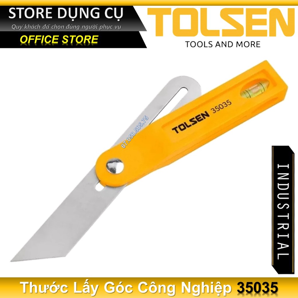 Thước lấy góc công nghiệp Tolsen 35035 | Thép không gỉ (2Cr13)