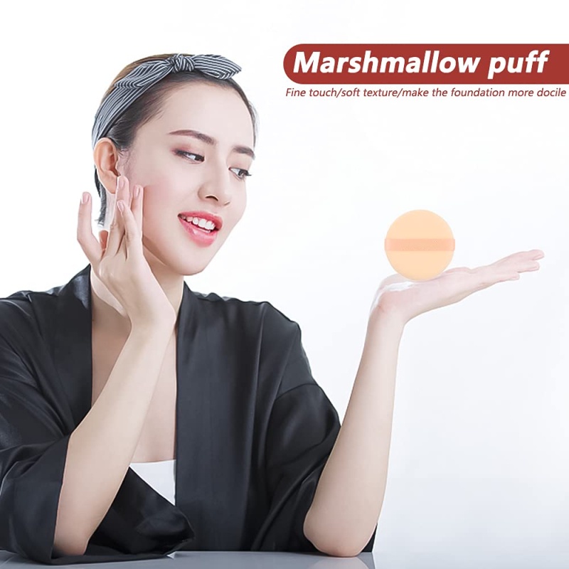 Mút Trang Điểm Mềm Mại Hình Tròn Có Thể Giặt Được