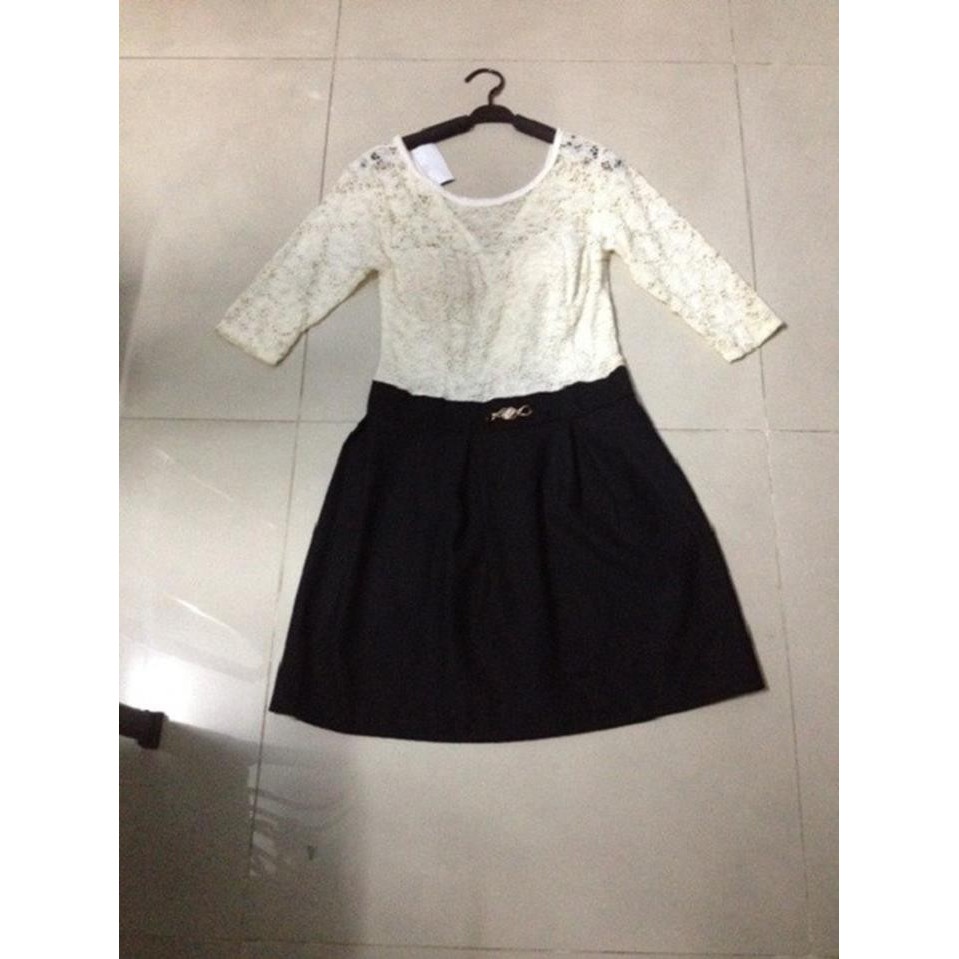 Đầm xòe phối ren D2191