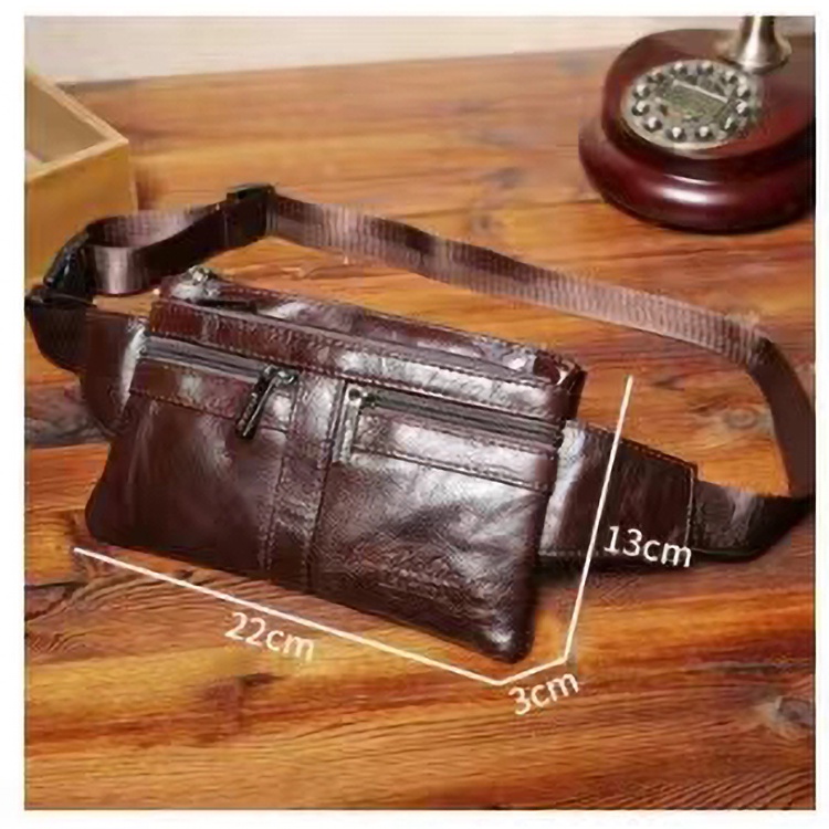 Túi Đeo Hông Thể Thao Bằng Da Thật Siêu Mỏng Đa Năng