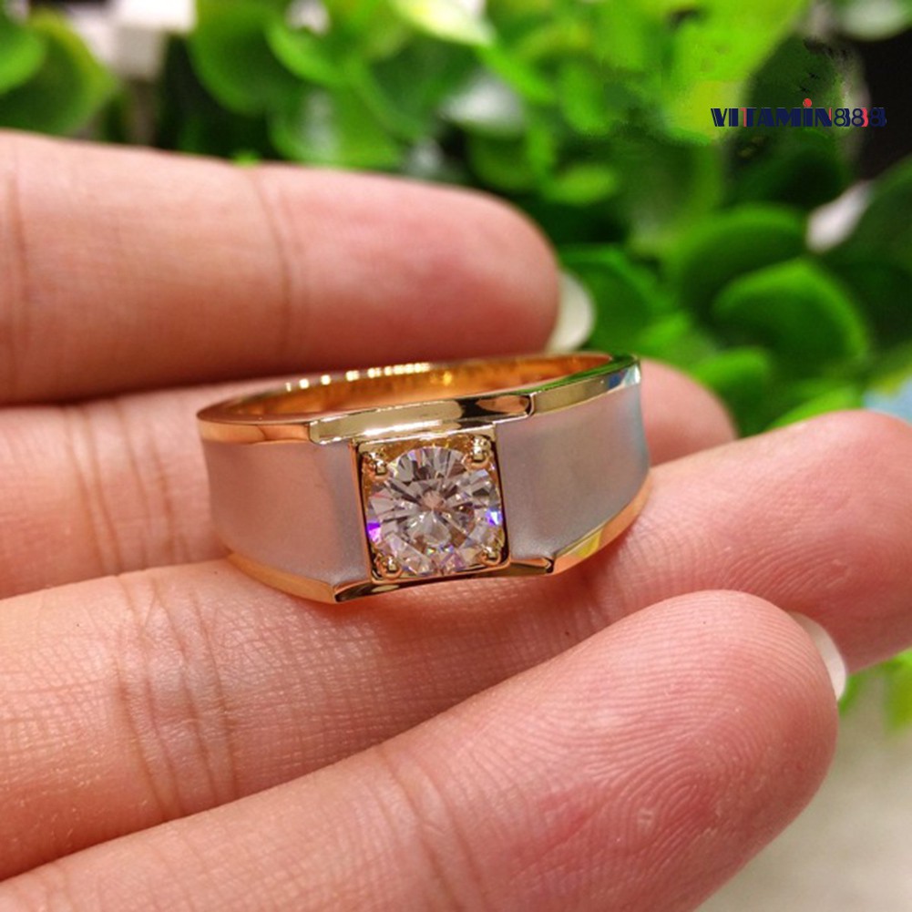 Nhẫn Mạ Vàng 18k Thiết Kế Đơn Giản Cho Nam