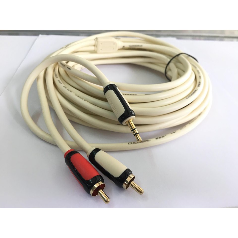 DÂY LOA 1 ĐẦU 3.5 RA 2 ĐẦU BÔNG SEN 5100A DÀI 10 MÉT