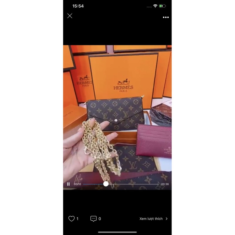 [Mã WAST10K giảm 10K đơn bất kỳ] [SET 3 CHI TIẾT MỚI] Set túi 3 món kèm có 2 dây đeo ví size 20(có hộp)